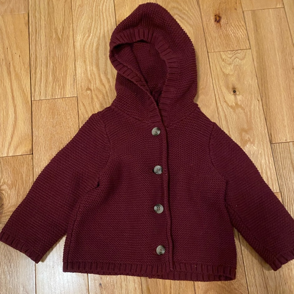 Cotton hooded sweater 6-12 months